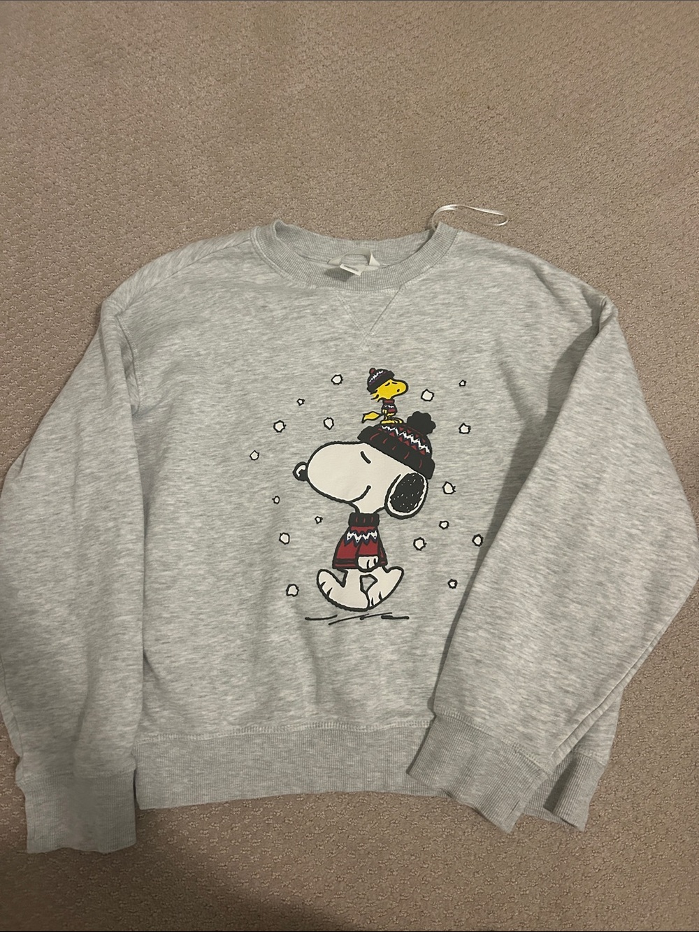snoopy fleece crewneck